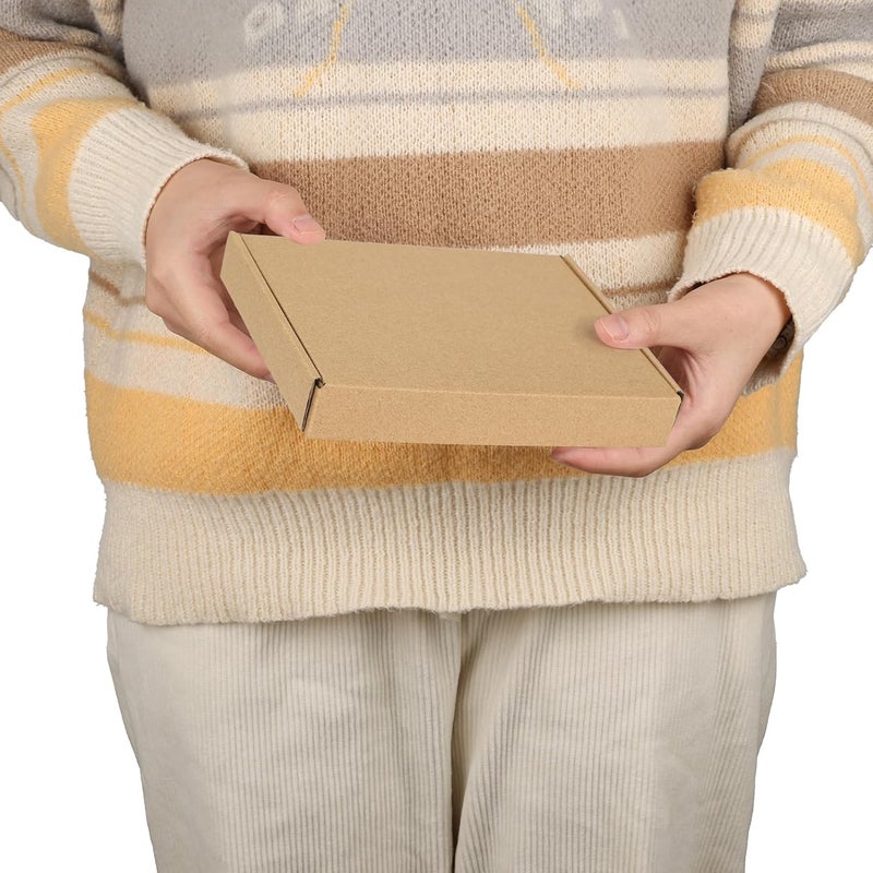 PHAREGE 7x5x1 Inch Shipping Boxes 100 Pack Brown, Tab Lock Tuck Top Mailer Boxes for Packaging Small Business, Cardboard Gift Boxes for Wrapping Mailing Present - Image 4